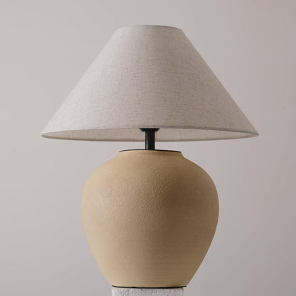 Decker Table Light with Ceramic Vase Base & Soft Pongee Shade for Elegant Home Décor Lamp