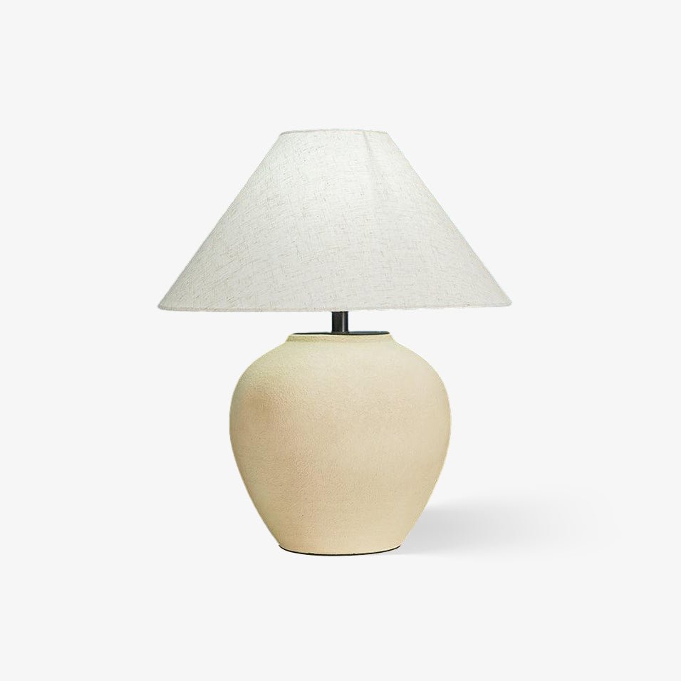 Decker Table Light with Ceramic Vase Base & Soft Pongee Shade for Elegant Home Décor Lamp