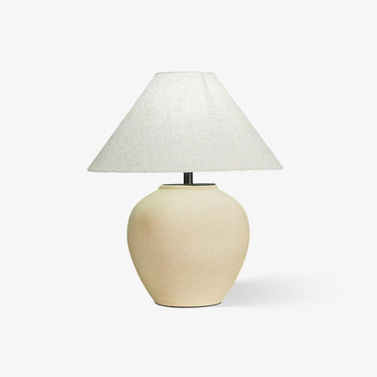 Decker Table Light with Ceramic Vase Base & Soft Pongee Shade for Elegant Home Décor Lamp