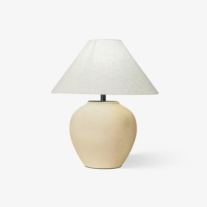 Decker Table Light with Ceramic Vase Base & Soft Pongee Shade for Elegant Home Décor Lamp