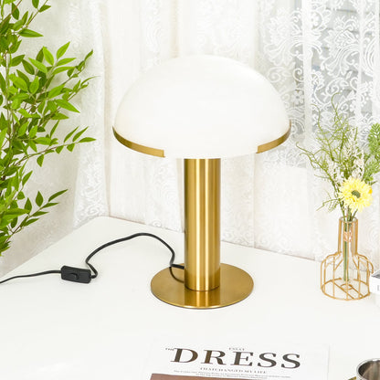 Luxury Alabaster Table Lamp – Natural Stone Lamp with Bronze Frame