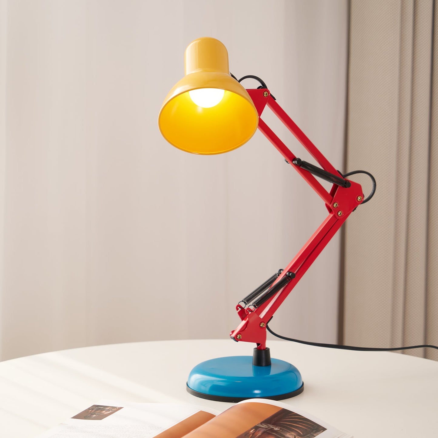 FlexiBright Table Lamp Modern Adjustable Metal Desk Lamp Colorful LED Light