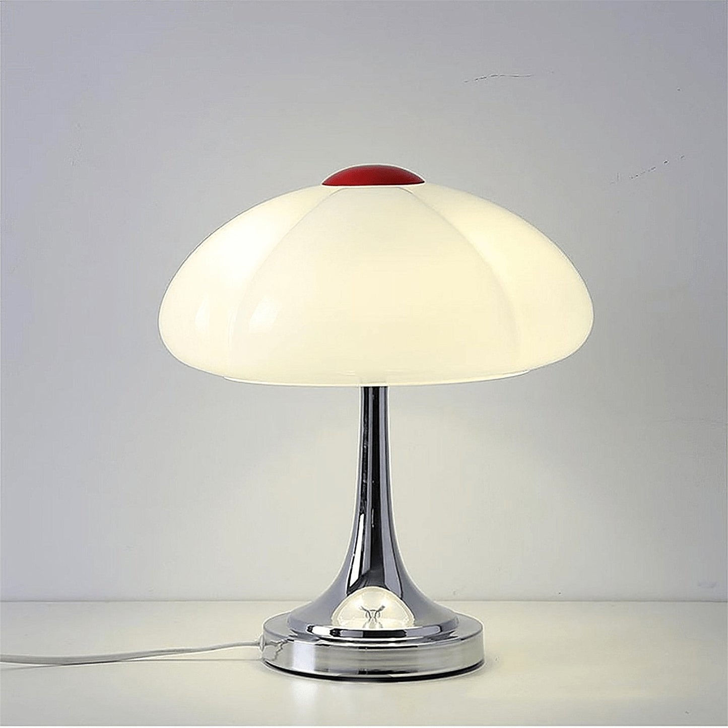 Flower Petal Lamp – Elegant Chrome & Glass Table Light