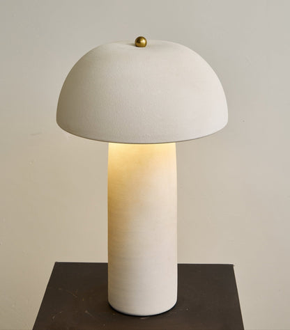 Fungi Glow Table Lamp Ceramic Metal Beige LED Indoor Lighting