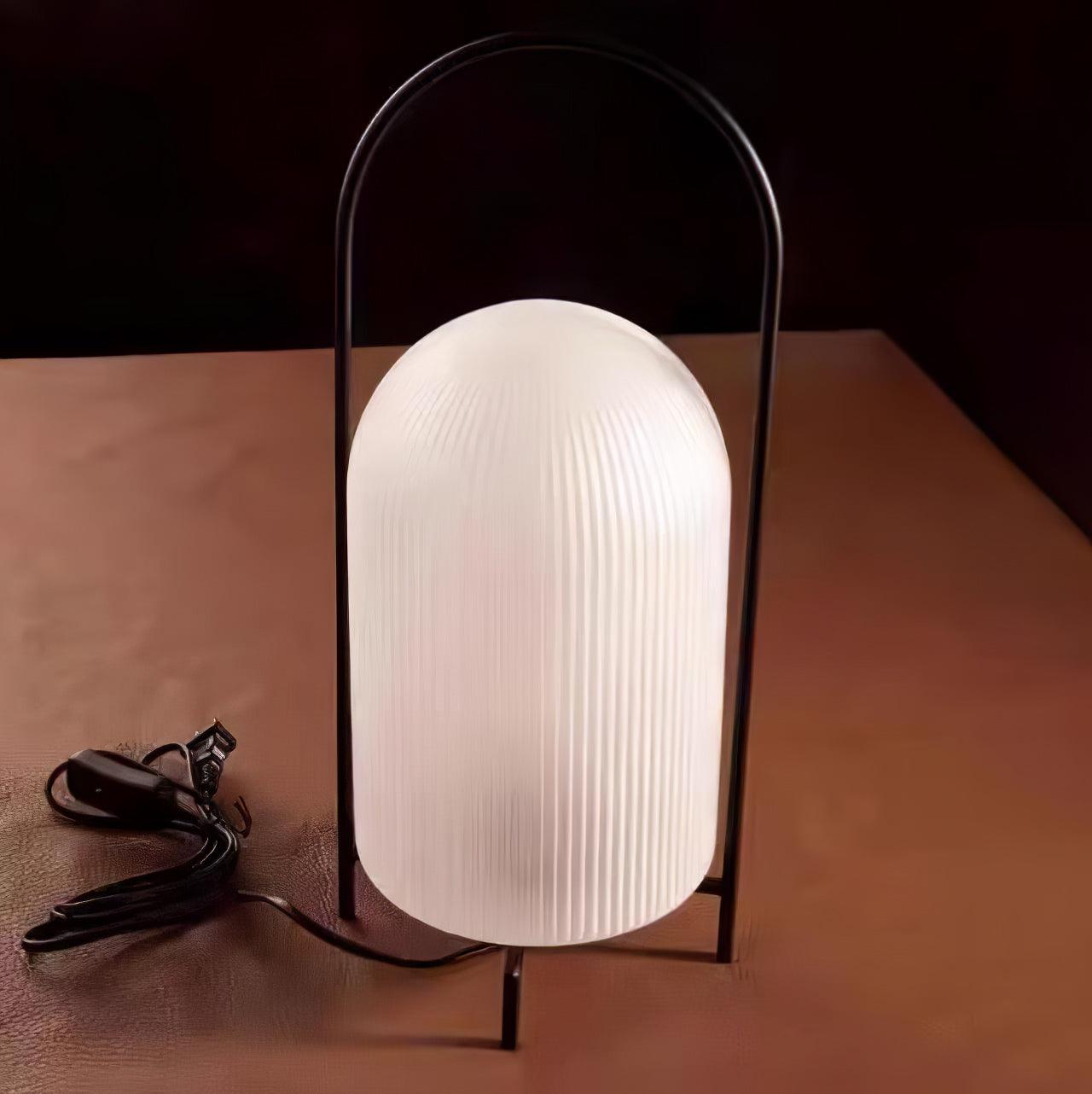 Ghost Minimalist LED Table Lamp Metal Desk Lamp White Shade Indoor