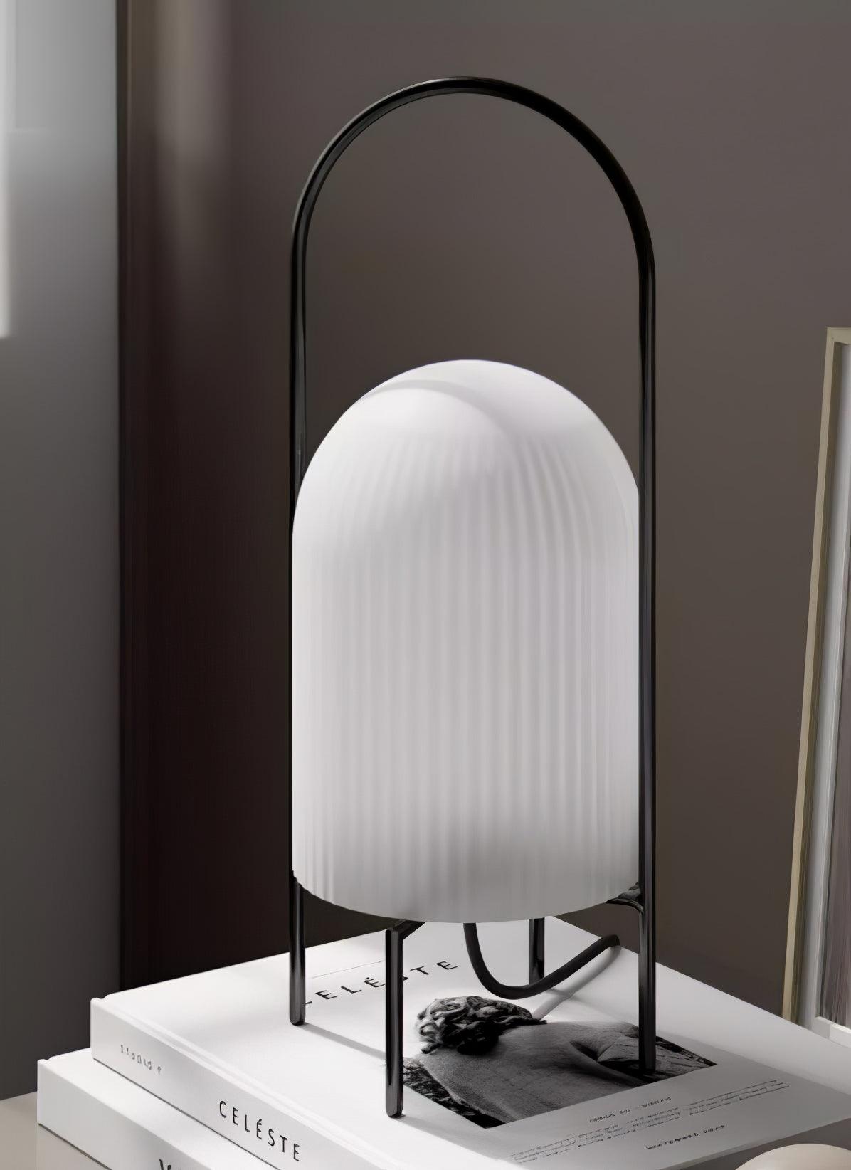 Ghost Minimalist LED Table Lamp Metal Desk Lamp White Shade Indoor
