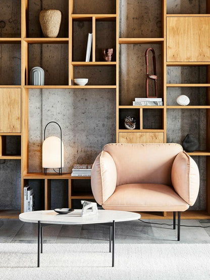 Ghost Minimalist LED Table Lamp Metal Desk Lamp White Shade Indoor