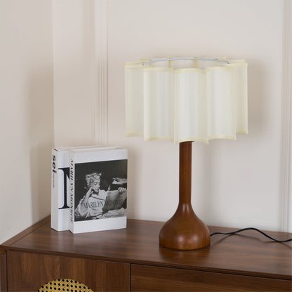Hakka Table Lamp Oak Walnut Beige LED Indoor Lighting