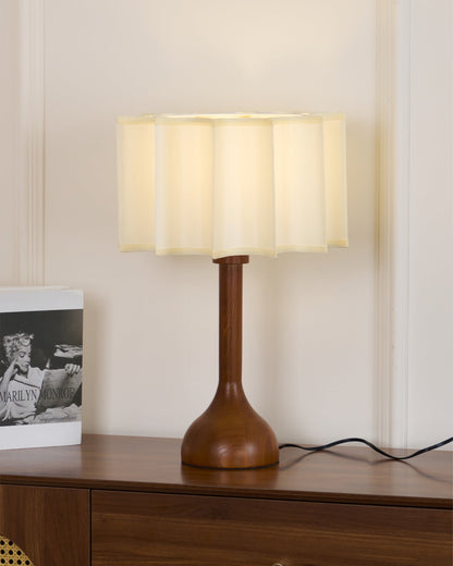 Hakka Table Lamp Oak Walnut Beige LED Indoor Lighting