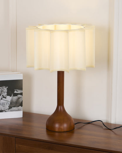 Hakka Table Lamp Oak Walnut Beige LED Indoor Lighting