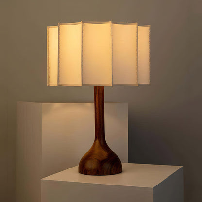 Hakka Table Lamp Oak Walnut Beige LED Indoor Lighting