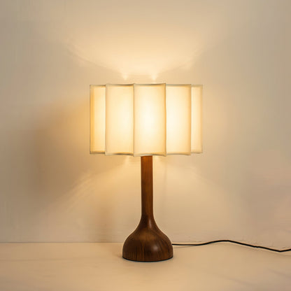 Hakka Table Lamp Oak Walnut Beige LED Indoor Lighting