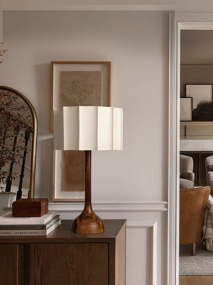 Hakka Table Lamp Oak Walnut Beige LED Indoor Lighting