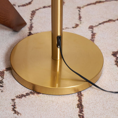 Heritage Bloom Floor Lamp With Vintage Floral & Frosted Glass Design