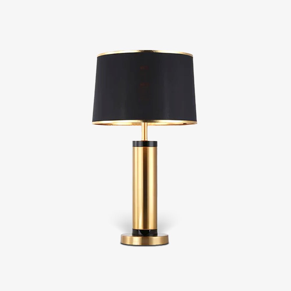 Jaspar Table Lamp – Modern Gold & Fabric Lighting Elegant Bedroom & Living Room Decor