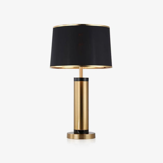Jaspar Table Lamp – Modern Gold & Fabric Lighting Elegant Bedroom & Living Room Decor