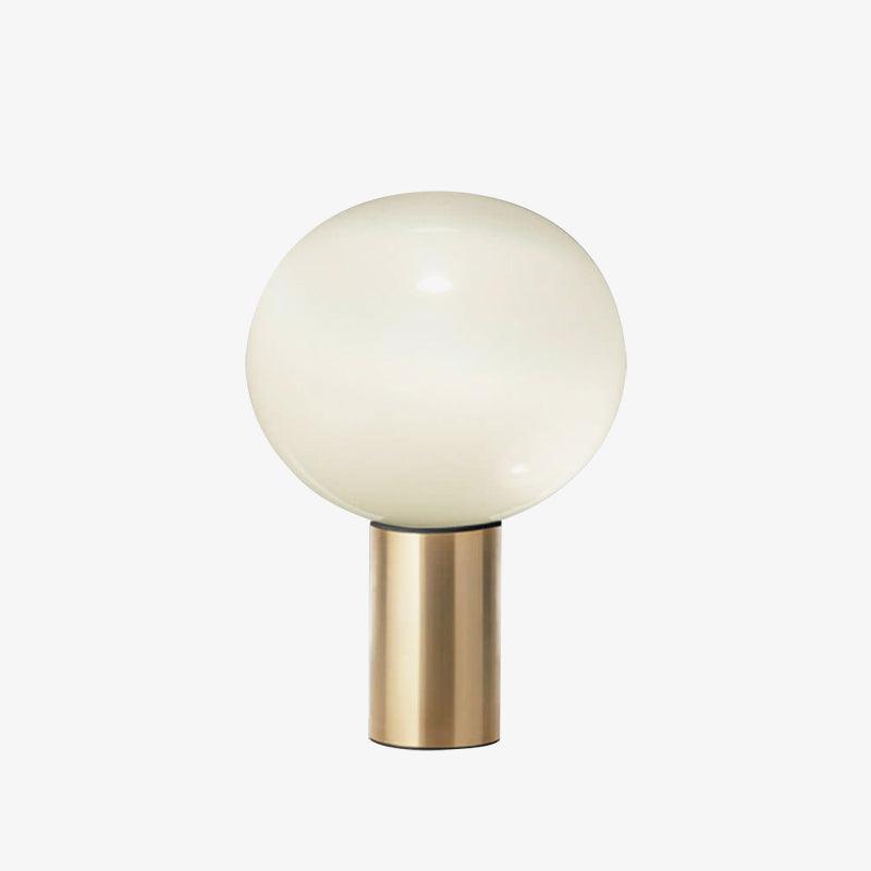Gold Finish Hand-Blown Glass Sphere with Soft Warm Ambient Light Lamp