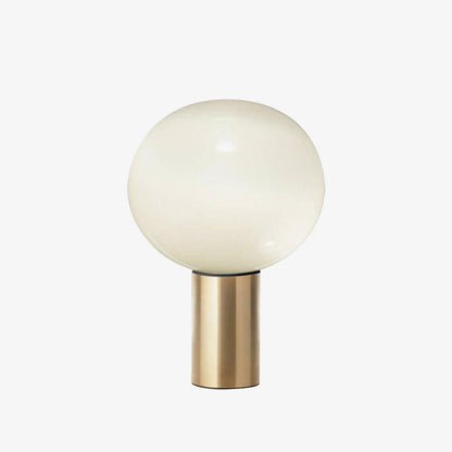 Gold Finish Hand-Blown Glass Sphere with Soft Warm Ambient Light Lamp