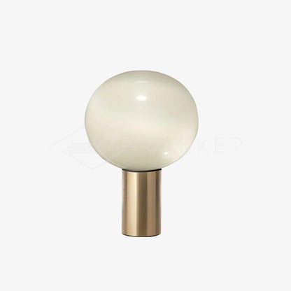 Gold Finish Hand-Blown Glass Sphere with Soft Warm Ambient Light Lamp