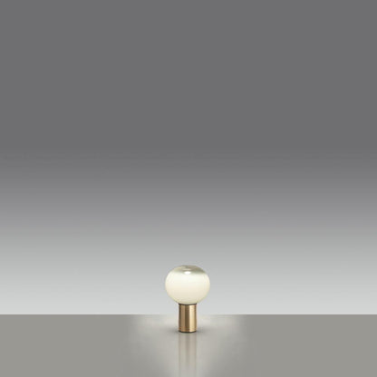 Gold Finish Hand-Blown Glass Sphere with Soft Warm Ambient Light Lamp