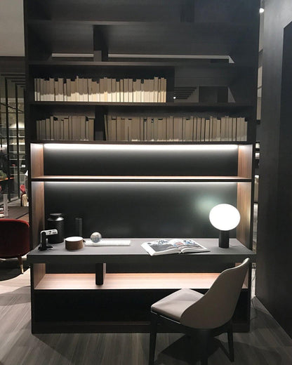 Gold Finish Hand-Blown Glass Sphere with Soft Warm Ambient Light Lamp