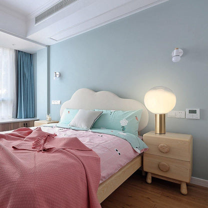 Gold Finish Hand-Blown Glass Sphere with Soft Warm Ambient Light Lamp