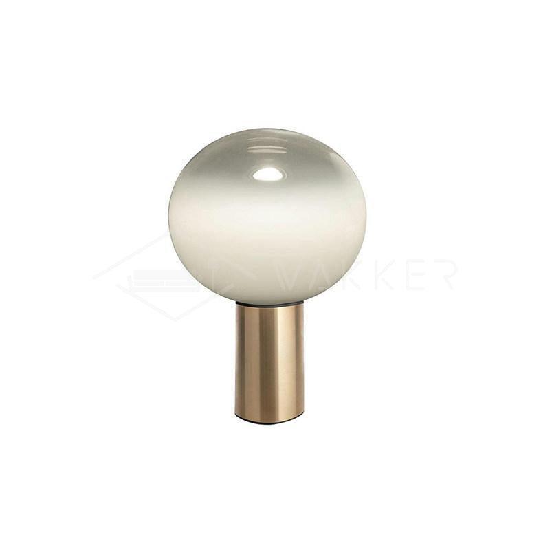 Gold Finish Hand-Blown Glass Sphere with Soft Warm Ambient Light Lamp