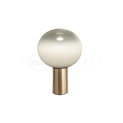 Gold Finish Hand-Blown Glass Sphere with Soft Warm Ambient Light Lamp