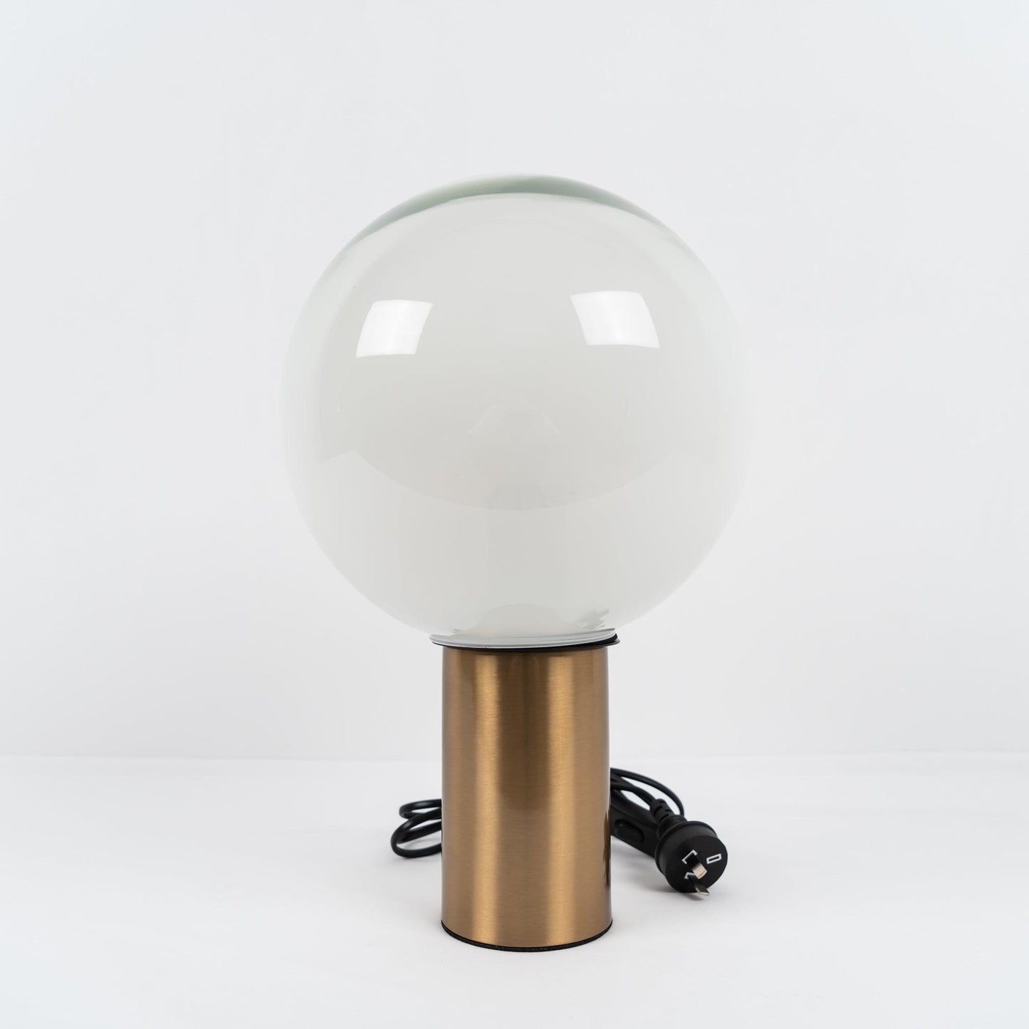 Gold Finish Hand-Blown Glass Sphere with Soft Warm Ambient Light Lamp