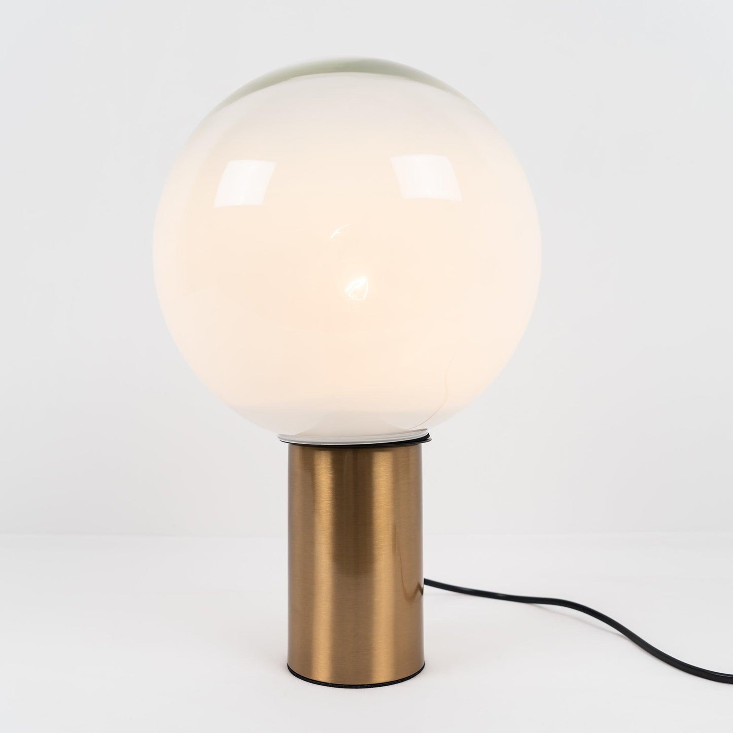 Gold Finish Hand-Blown Glass Sphere with Soft Warm Ambient Light Lamp