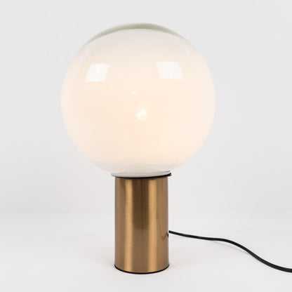 Gold Finish Hand-Blown Glass Sphere with Soft Warm Ambient Light Lamp