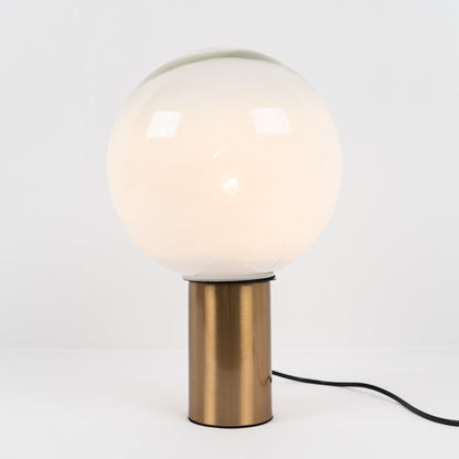 Gold Finish Hand-Blown Glass Sphere with Soft Warm Ambient Light Lamp