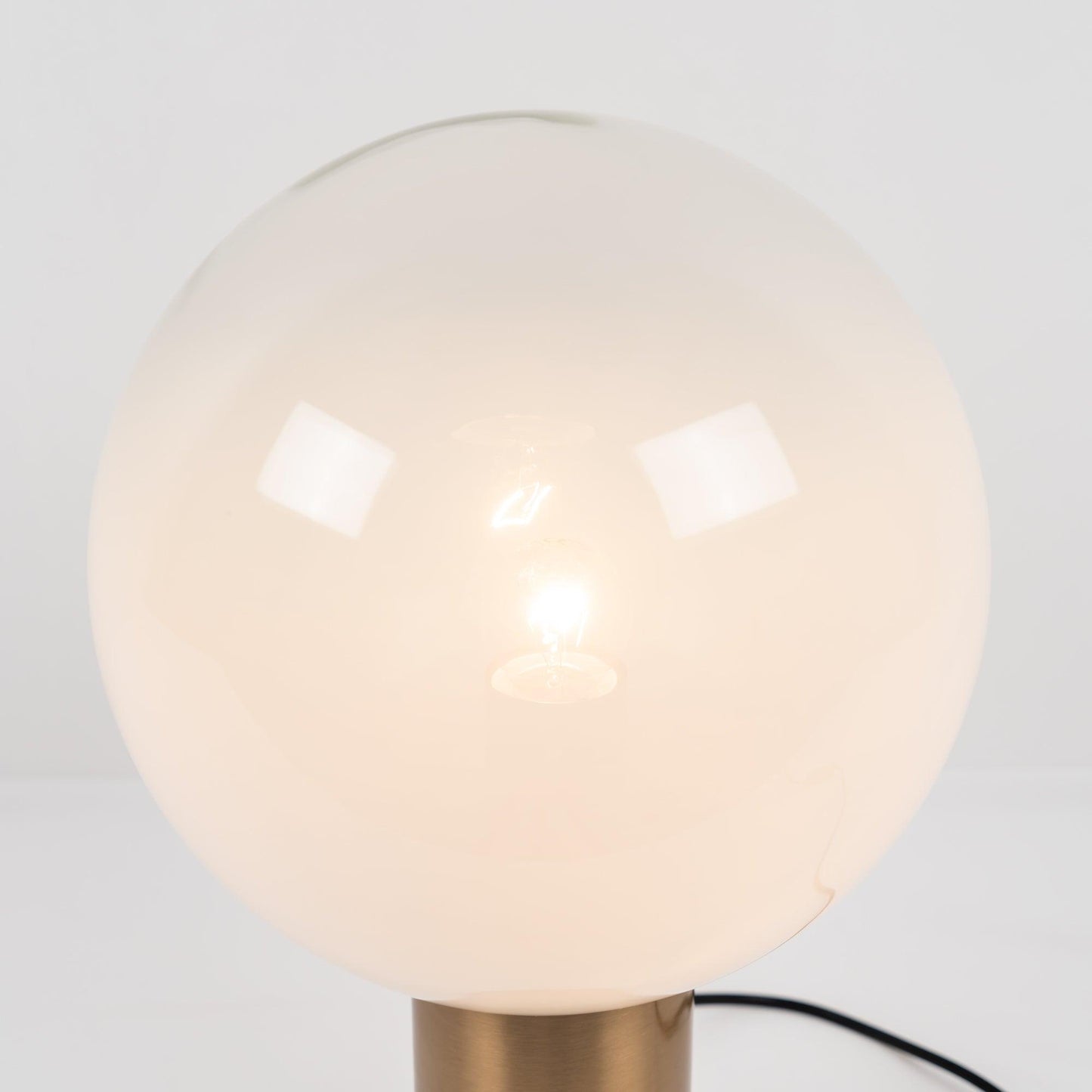 Gold Finish Hand-Blown Glass Sphere with Soft Warm Ambient Light Lamp