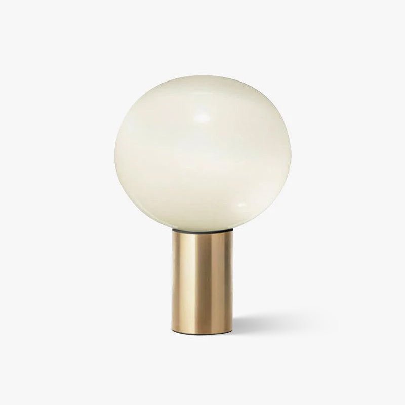 Gold Finish Hand-Blown Glass Sphere with Soft Warm Ambient Light Lamp