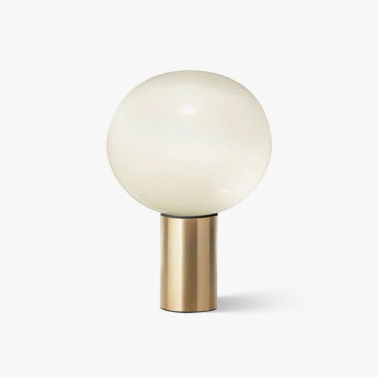 Gold Finish Hand-Blown Glass Sphere with Soft Warm Ambient Light Lamp