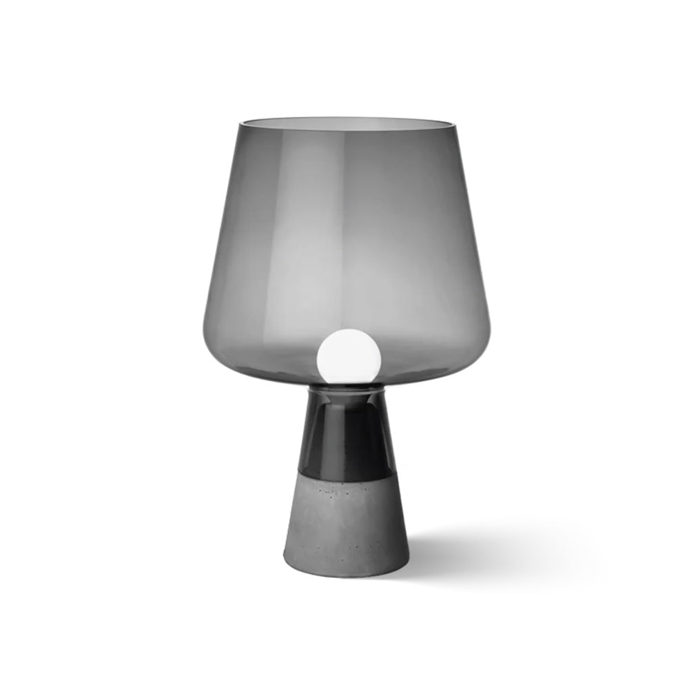 Modern Leimu Table Lamp LED Concrete Base Glass Shade Lighting