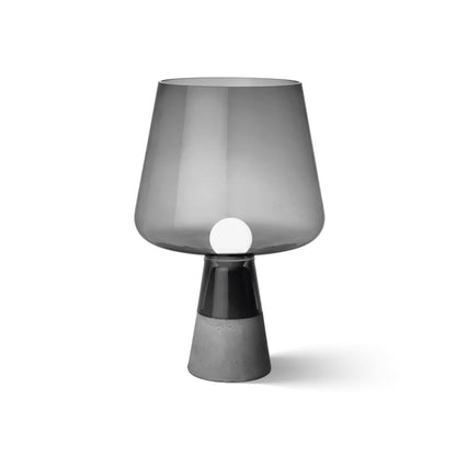 Modern Leimu Table Lamp LED Concrete Base Glass Shade Lighting