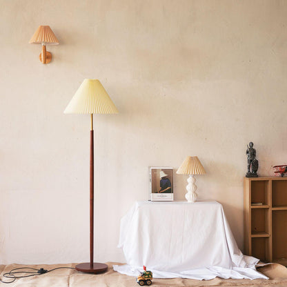 Leo Table Lamp Ribbed Ceramic White Linen LED Indoor Lighting