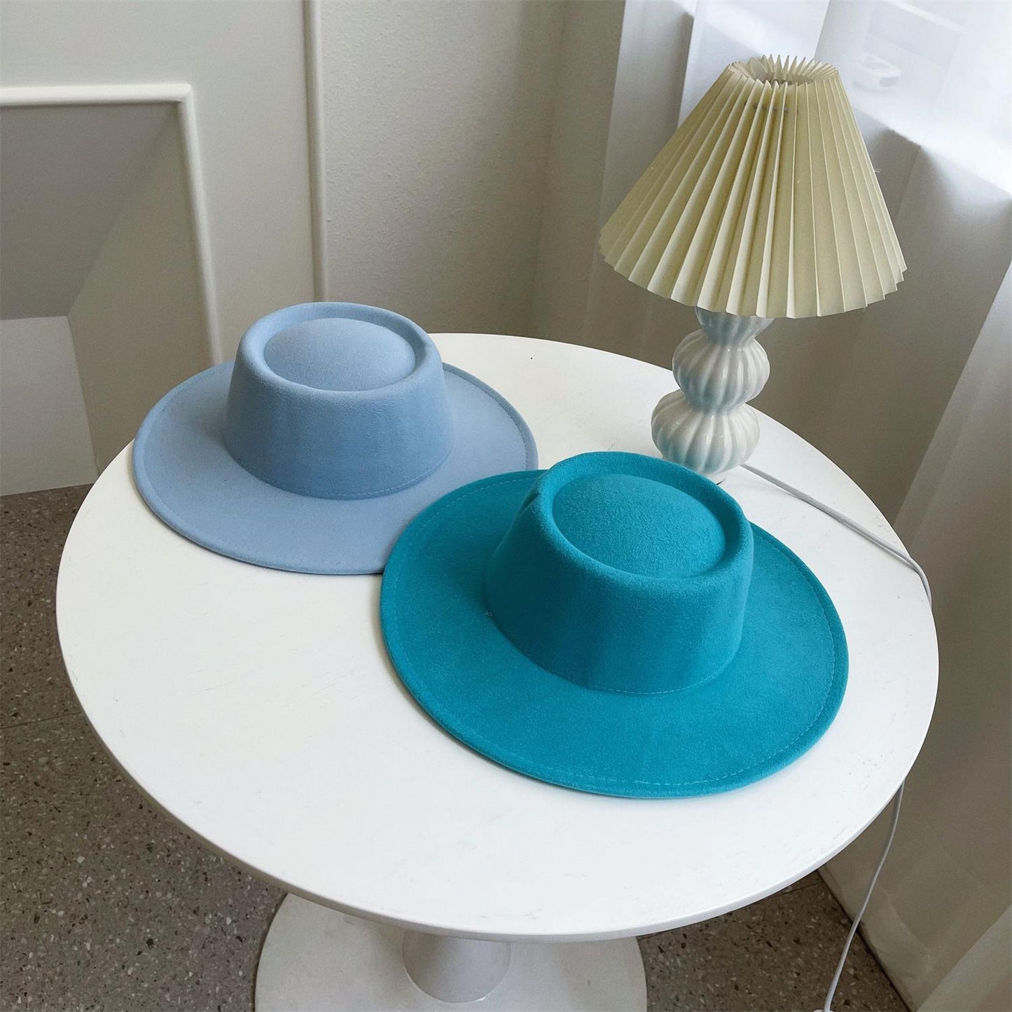 Leo Table Lamp Ribbed Ceramic White Linen LED Indoor Lighting