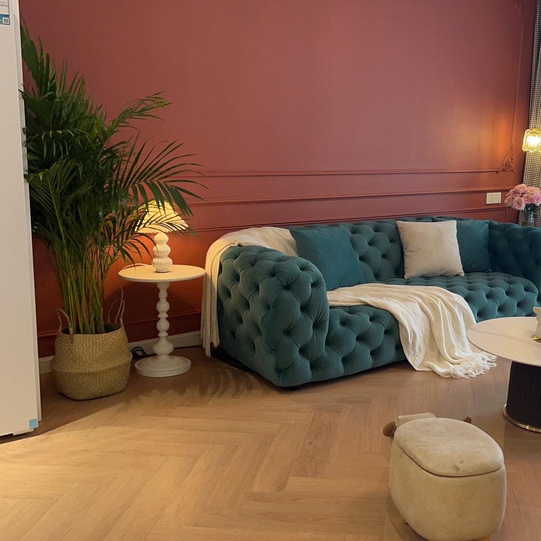 Leo Table Lamp Ribbed Ceramic White Linen LED Indoor Lighting