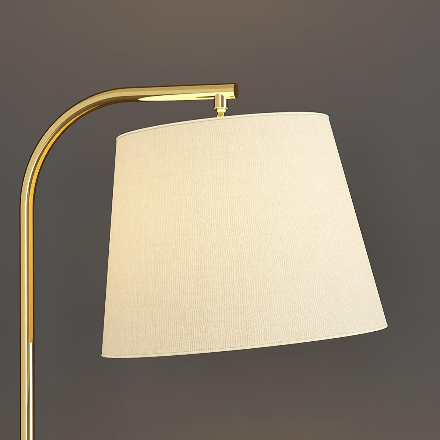 Gold Floor Lamp Table with Storage Shelf