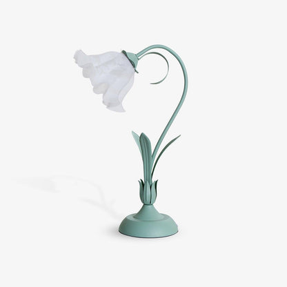 Lily of the Valley Design with Gold Accents & Warm Ambient Glow Lamp