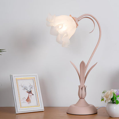 Lily of the Valley Design with Gold Accents & Warm Ambient Glow Lamp