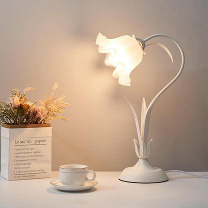 Lily of the Valley Design with Gold Accents & Warm Ambient Glow Lamp