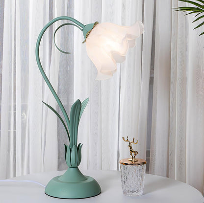 Lily of the Valley Design with Gold Accents & Warm Ambient Glow Lamp