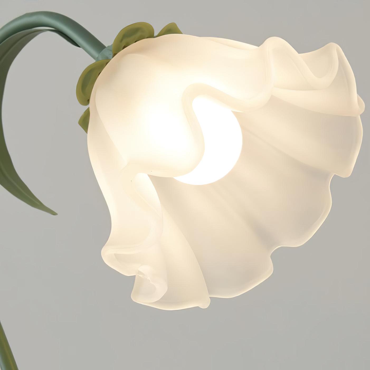 Lily of the Valley Design with Gold Accents & Warm Ambient Glow Lamp