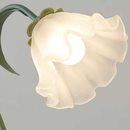 Lily of the Valley Design with Gold Accents & Warm Ambient Glow Lamp