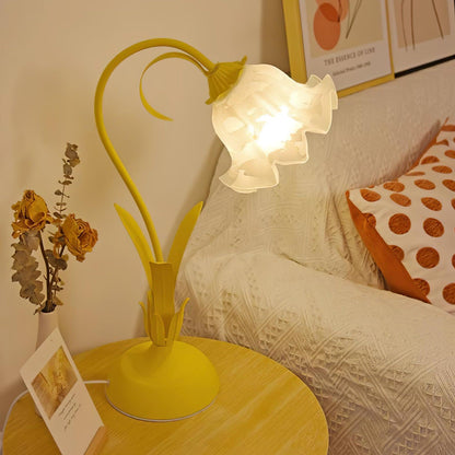 Lily of the Valley Design with Gold Accents & Warm Ambient Glow Lamp