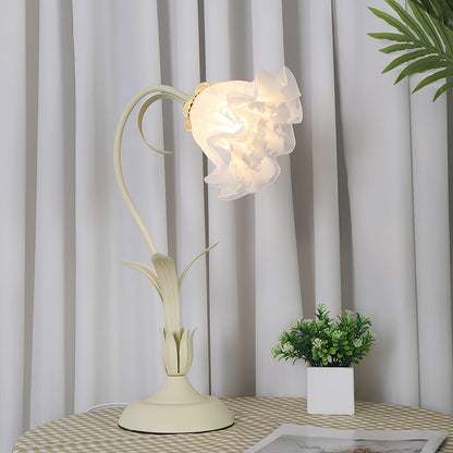 Lily of the Valley Design with Gold Accents & Warm Ambient Glow Lamp