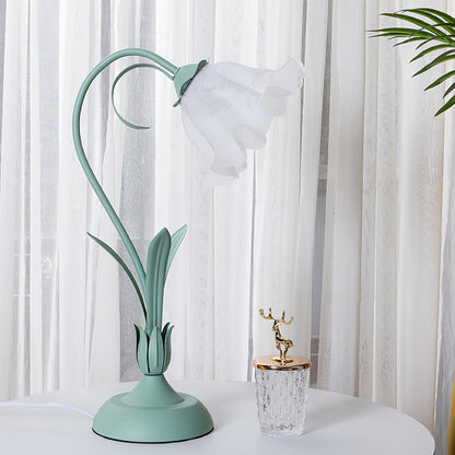 Lily of the Valley Design with Gold Accents & Warm Ambient Glow Lamp